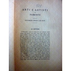 ARTE ED ARTISTI IN PIEMONTE. DOCUMENTI INEDITI CON NOTE