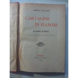 CARTAGINE IN FIAMME ROMANZO STORICO illustrato da 18 disegni di A. DELLA VALLE