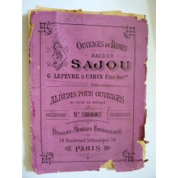 Ouvrage de Dames MAISON SAJOU  G. LEFEVRE & CABIN FILS SUCC.  PARIS   74 Boulevard Sebastopol  -  ALBUM POR OUVRAGE A POINT DE M