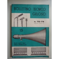 BOLLETTINO TECNICO GELOSO N.° 78 - 79 Primavera - Estate 1960