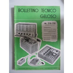 BOLLETTINO TECNICO GELOSO N.°71 - 72 Primavera - Estate 1958