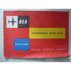 BEA  British European Airways INTERNATIONAL ROUTE MAPS