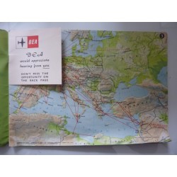 BEA  British European Airways INTERNATIONAL ROUTE MAPS