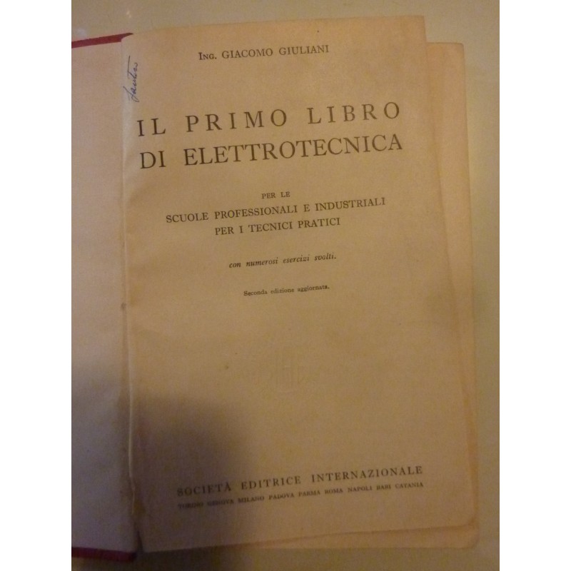 IL PRIMO LIBRO DI ELETTROTECNICA