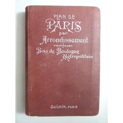 PLAN DE PARIS PAR ARRONDISSMENT, BOIS DE BOULOGNE, METROPOLITAIN