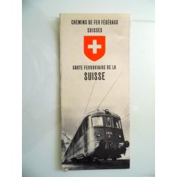 CHEMINS DE FER FEDERAUX SUISSES - CARTE FERROVIARIE DE LA SUISSE"