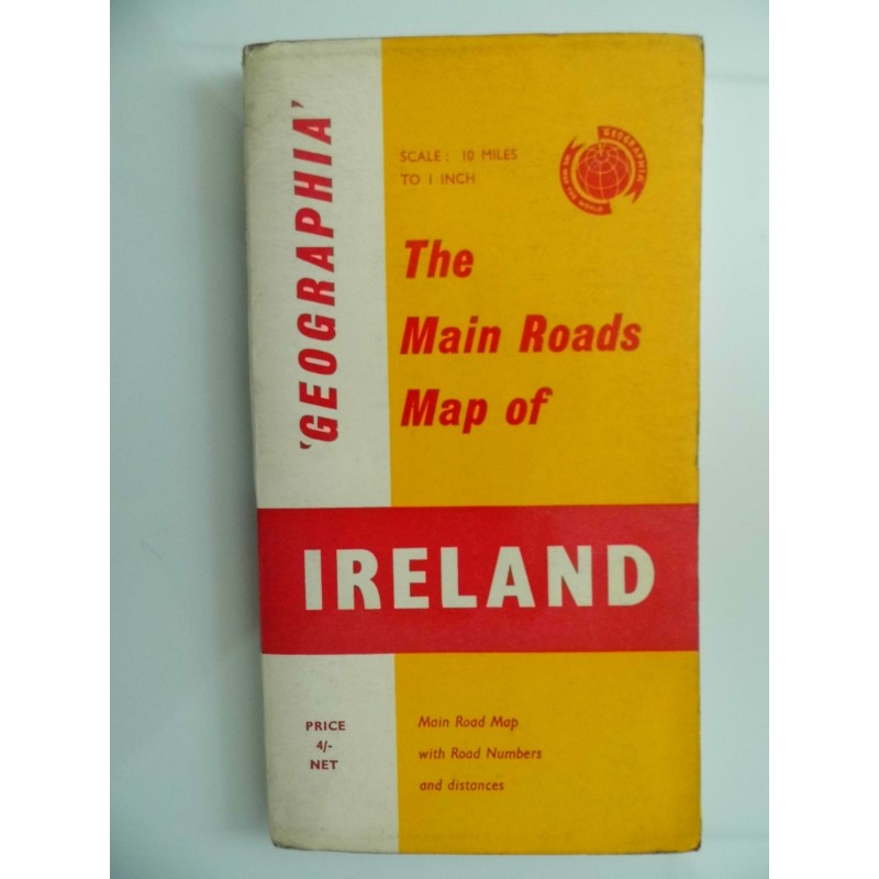 THE MAIN ROADS MAP OF IRELAND