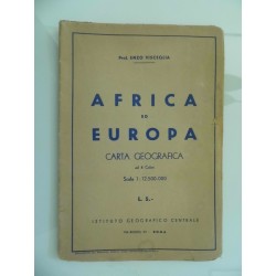 AFRICA ED EUROPA Carta Geografica ad 8 colori Scala 1: 12.500.00