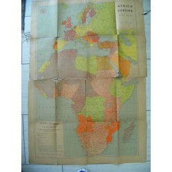 AFRICA ED EUROPA Carta Geografica ad 8 colori Scala 1: 12.500.00