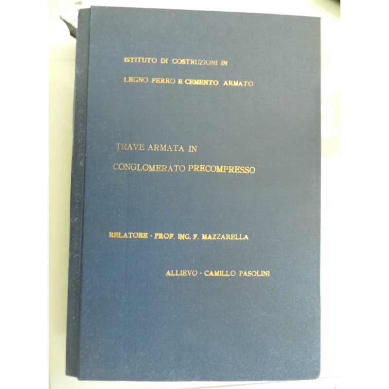 ISTITUTO DI COSTRUZIONI IN LEGNO FERRO E CEMENTO ARMATO - TRAVE ARMATA IN CONGLOMERATO PRECOMPRESSO Relatore Prof. Ing. A. MAZZA