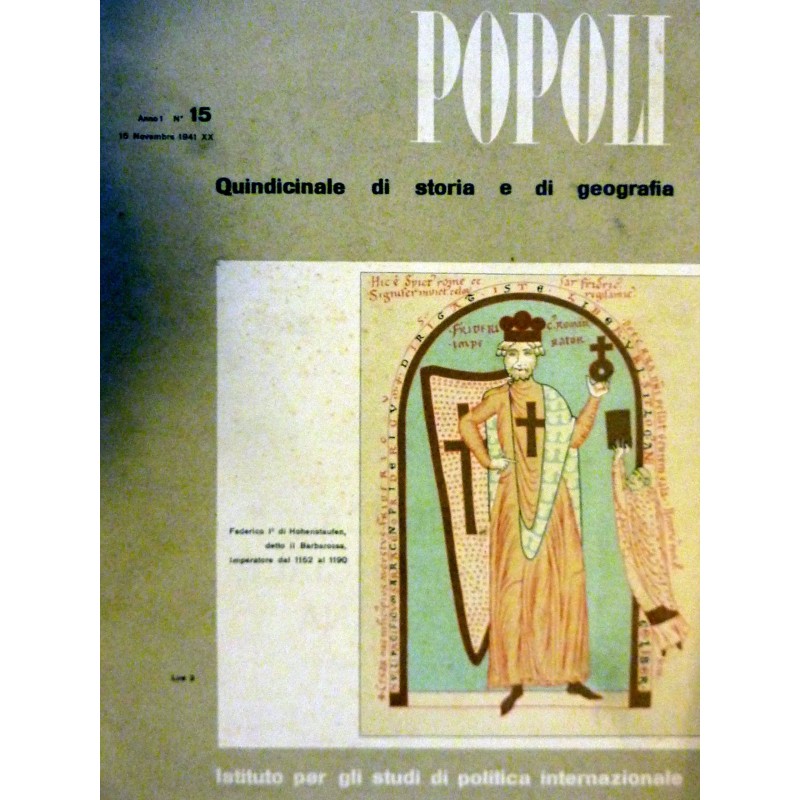 POPOLI Quindicinale di storia e geografia Anno I - n. 15 15 Novembre 1942