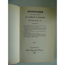 ALMANACCO DEI REALI TEATRI S. CARLO E FONDO