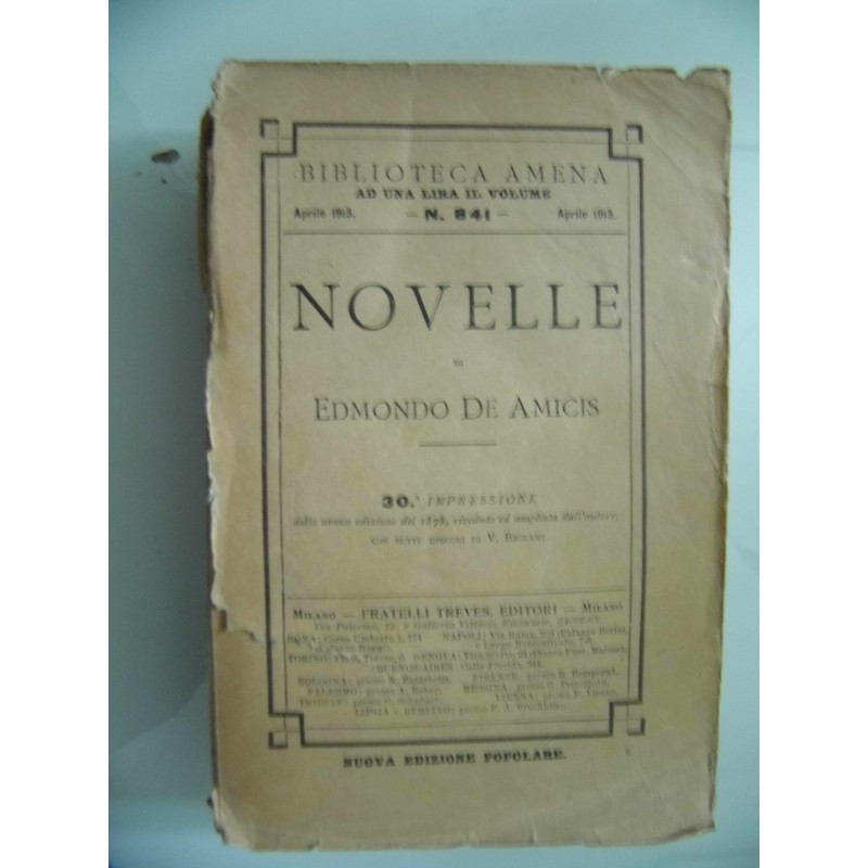 Biblioteca Amena n.° 841 NOVELLE EDMONDO DE AMICIS