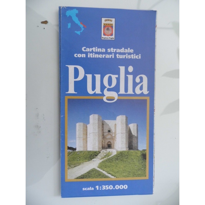 Cartina Stradale con Itinerari Turistici PUGLIA