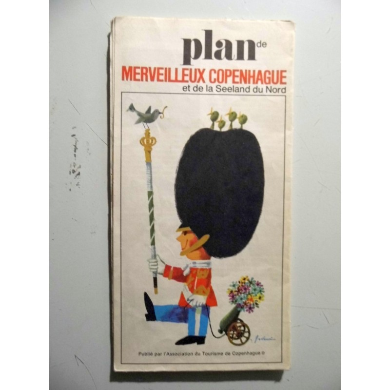 PLAN DE MERVEILLEUX COPENHAGUE ET DE LA SEELAND DU NORD