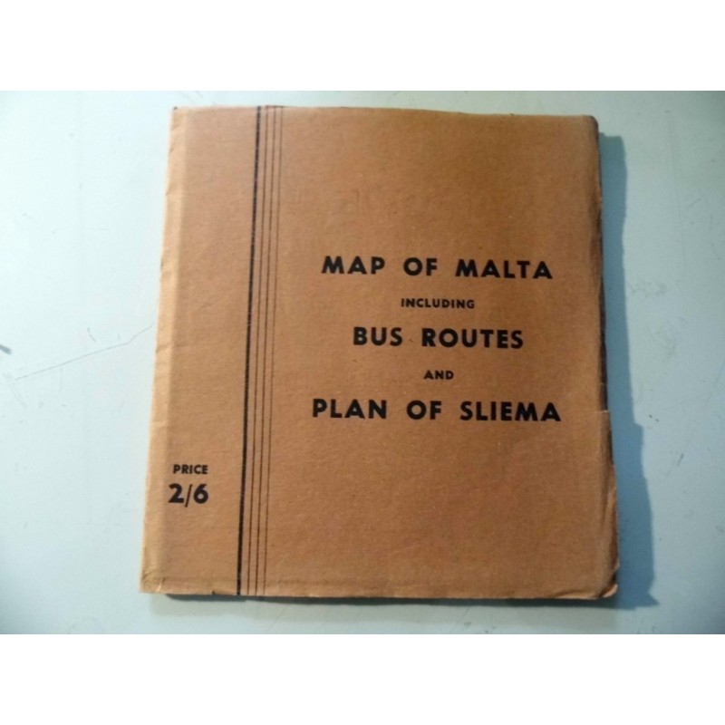 MAP OF MALTA INCLUDING BUS ROUTES AND PLAN OF SLIEMA