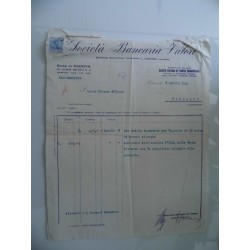 Lettera commerciale "Società Bancaria Valori - Padova, 8 Aprile 1924"