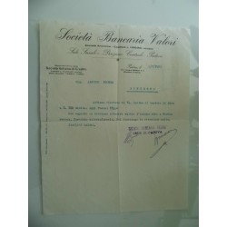 Lettera commerciale "Società Bancaria Valori - Padova, 5 Febbraio 1924"