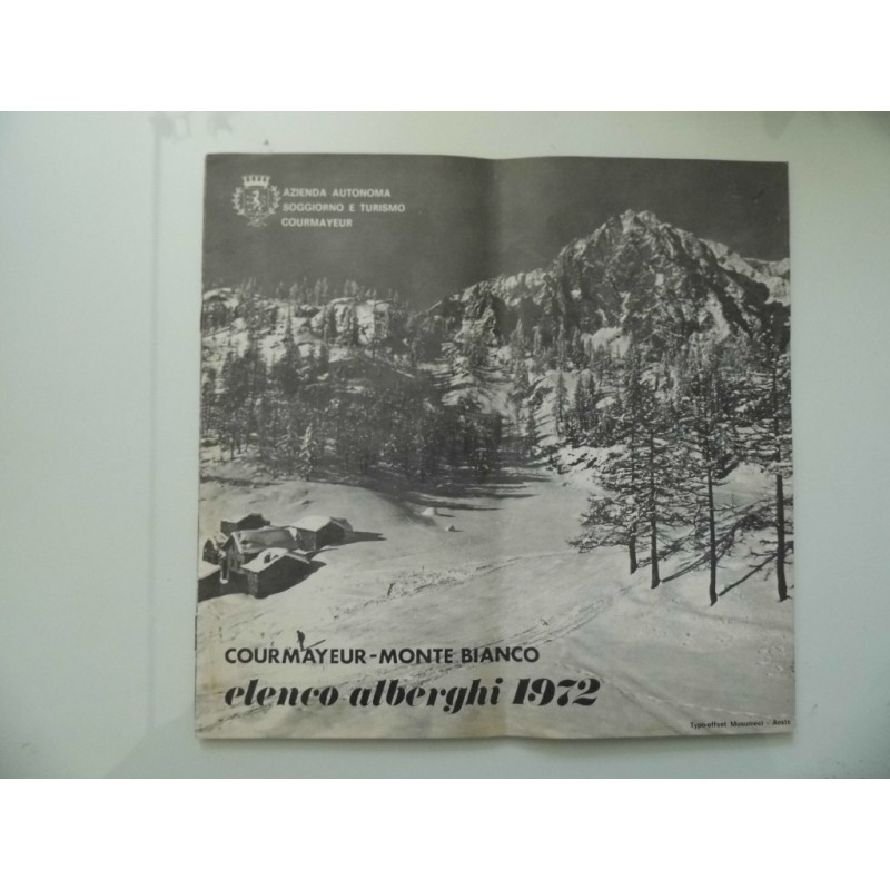 COURMAYEUR - MONTE BIANCO Elenco Alberghi 1972
