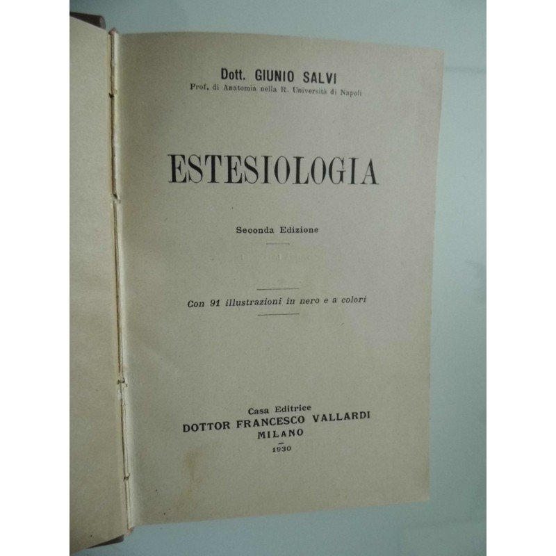 ESTESIOLOGIA Seconda Edizione