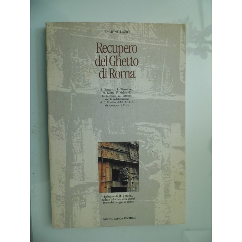 RECUPERO DEL GHETTO DI ROMA