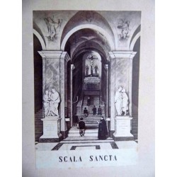 Fotografia Albumina "SCALA SANTA" Roma fine 1800