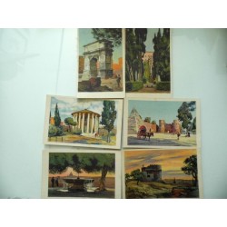 ROMA 24 CARTOLINE GRAVURES - COLOR DA ORIGINALI DEL PITTORE JEAN FLAMBEAUX