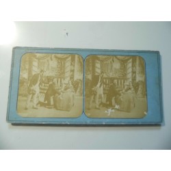 Fotografia Stereoscopica "RITRATTO DI FAMIGLIA" Francia 1867
