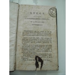 LEGGE CONCERNENTE L' ESPROPRAZIONE FORZATA De' 29 Dicembre 1848
