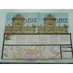 Pieghevole Turistico con mappa  "LECCE PUGLIA Italia" 1982