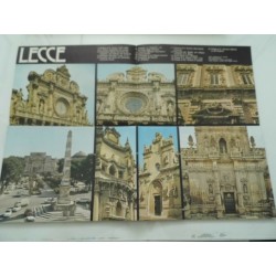 Pieghevole Turistico con mappa  "LECCE PUGLIA Italia" 1982