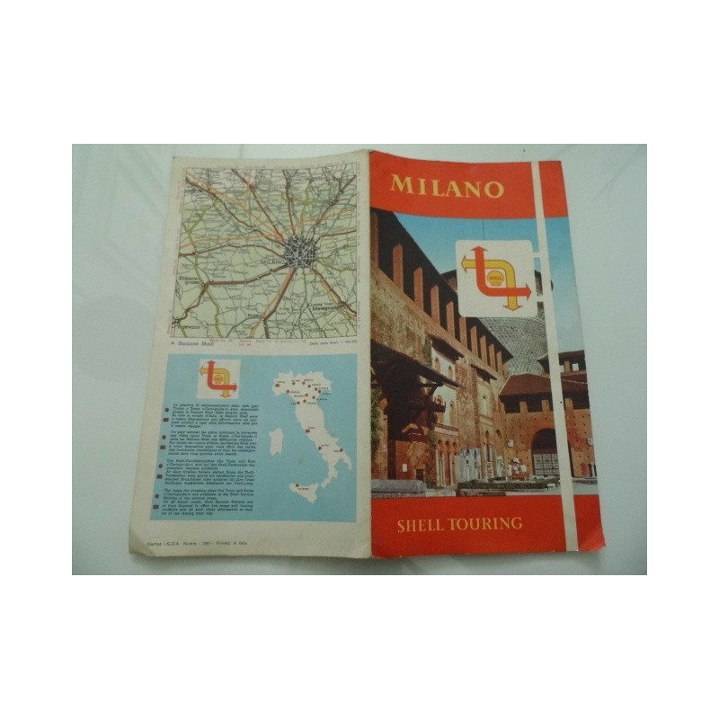 Pieghevole Turistico "MILANO SHELL TOURING" 1961