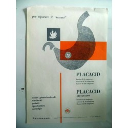 Volantino Pubblicitario "PLACACID - RECORDATI LABORATORIO FARMACOLOGICO S.P.A. MILANO"