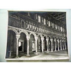 Fotografia Alinari "RAVENNA Emilia  - Chiesa di S. Apollinare in Classe. Parete della Navata Maggiore ( VI Secolo )"