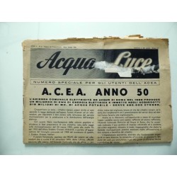 ACQUA E LUCE  A.C.E.A. ANNO 5O Numero del Cinquantenario, Roma Maggio 1959 -  Anno V Numero  4