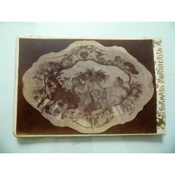 Fotografia all' Albumina "PIATTO IN MAIOLICA ABRUZZESE" Napoli, Inizi del 1900