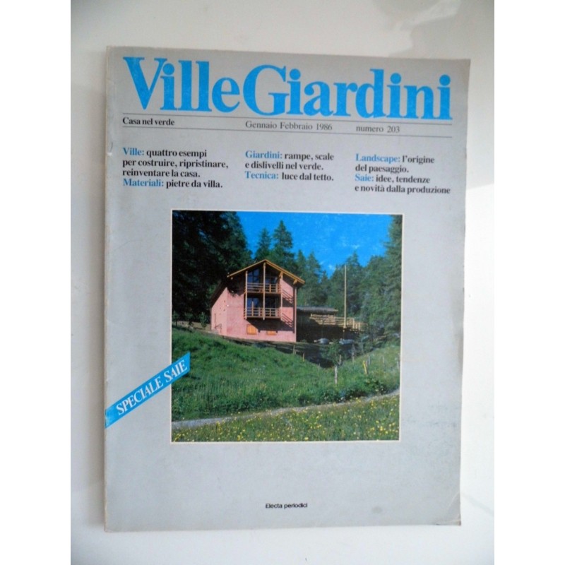 VILLE GIARDINI Gennaio - Febbraio 1986 Numero 203