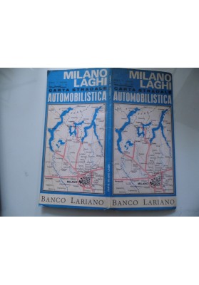 MILANO LAGHI CARTA STRADALE AUTOMOBILISTICA BANCO LARIANO