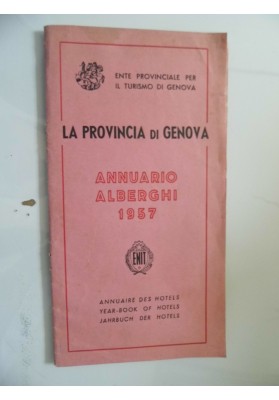 LA PROVINCIA DI GENOVA ANNUARIO ALBERGHI 1957