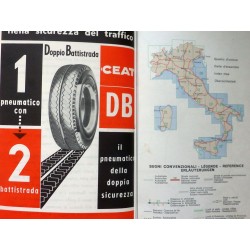 ITALIA Guida Turistica con carta stradale al milione. Omaggio dell'Automobile Club di Salerno