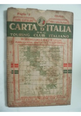 CARTA D'ITALIA DEL TOURING CLUB ITALIANO Foglio 3 COMO