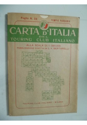 CARTA D'ITALIA DEL TOURING CLUB ITALIANO Foglio n. 33 TEMPIO PAUSANIA