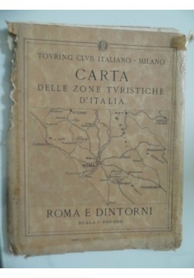 CARTA DELLE ZONE TURISTICHE D'ITALIA ROMA E DINTORNI