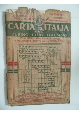 CARTA D'ITALIA DEL TOURING CLUB ITALIANO Foglio N. 43 TARANTO