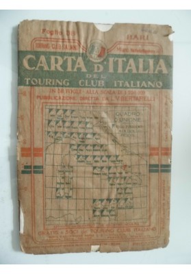 CARTA D'ITALIA DEL TOURING CLUB ITALIANO  Foglio N. 38 BARI