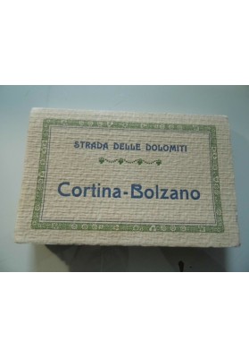 Pieghevole a soffietto "CARTOLINE STRADA DELLE DOLOMITI CORTINA - BOLZANO" 1936