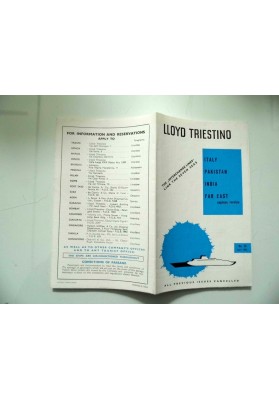 LLOYD TRIESTINO ITALY PAKISTAN INDIA FAR EAST express service No. 28 April 1963