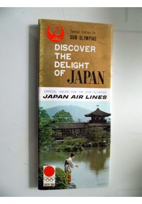 Special Edition for XVIII OLYMPIAD DISCOVER THE DELIGHT OF JAPAN Japan Air Lines TOKYO 1964