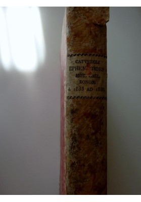 EPHEMERIDES MOTUM CAELESTIUM EX ANNO 1833 AD ANNUM 1836 QUAS AD MERIDIANUM BONONIAE Supputavit PETRUS CATUREGLIUS Astronomus Lyc
