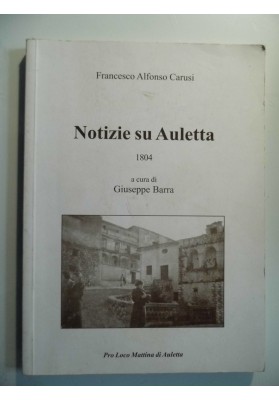 Notizie su Auletta 1804 a cura di Giuseppe Barra